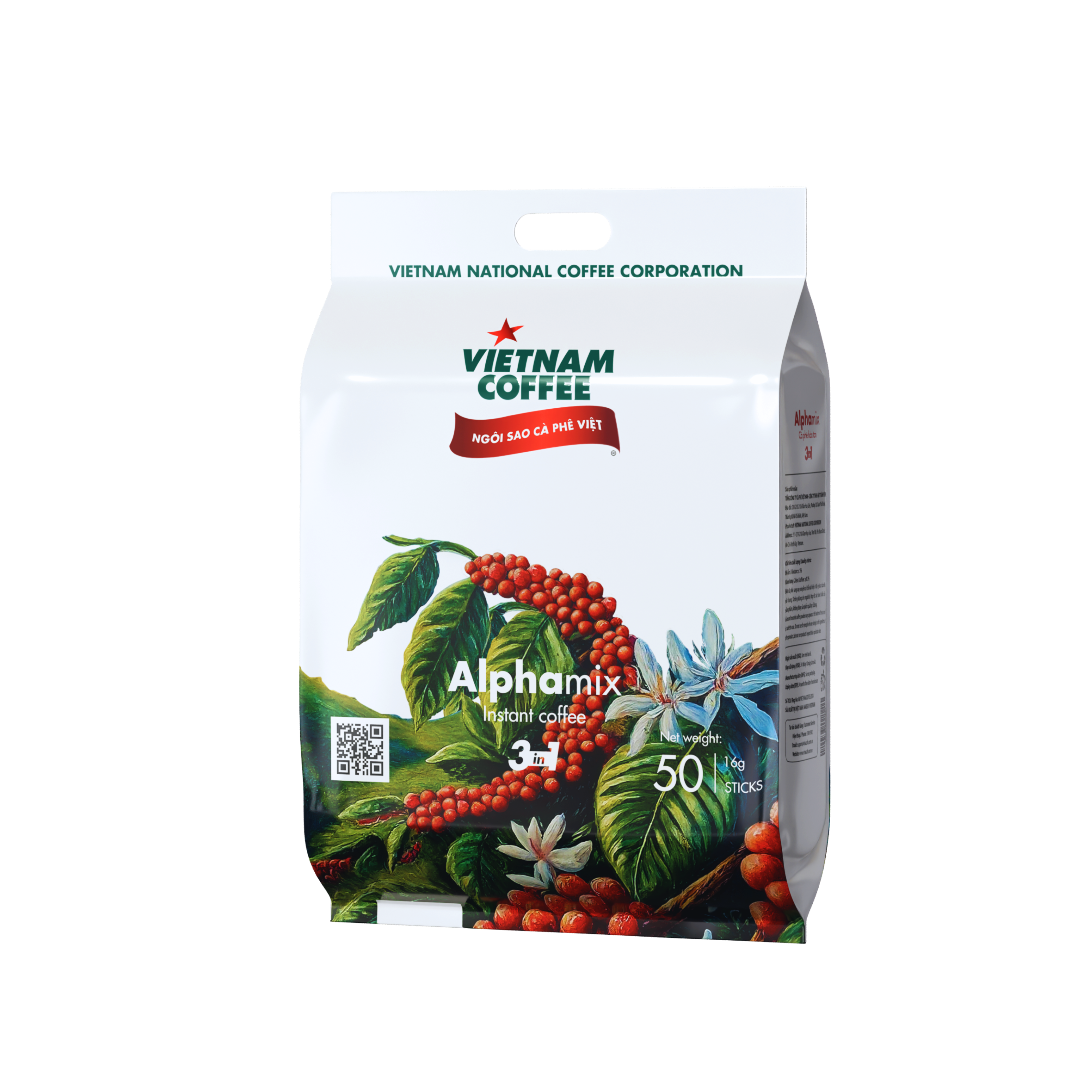 CÀ PHÊ HÒA TAN ALPHAMIX (50 sticks x 16g/bịch)